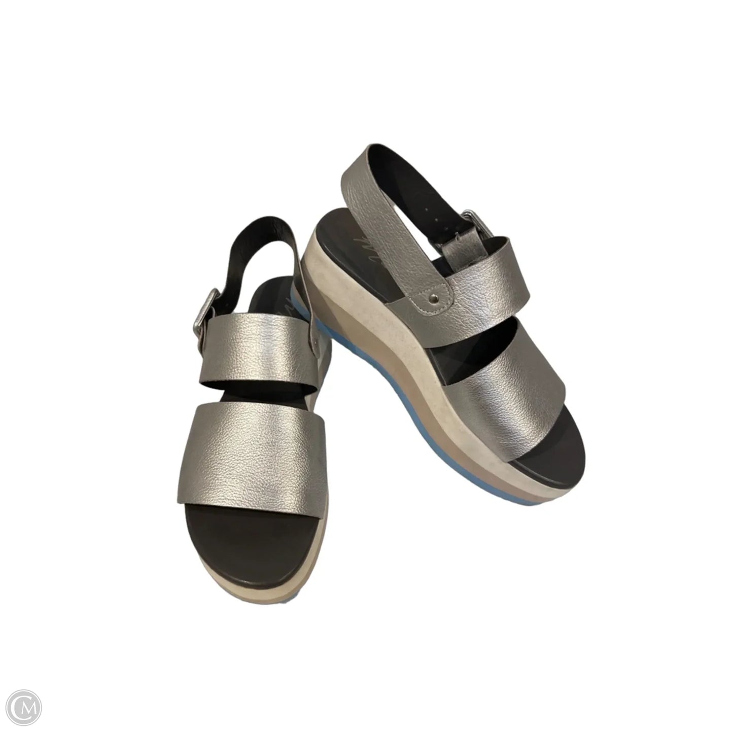 Sandals Heels Platform By Matisse In Silver, Size: 8