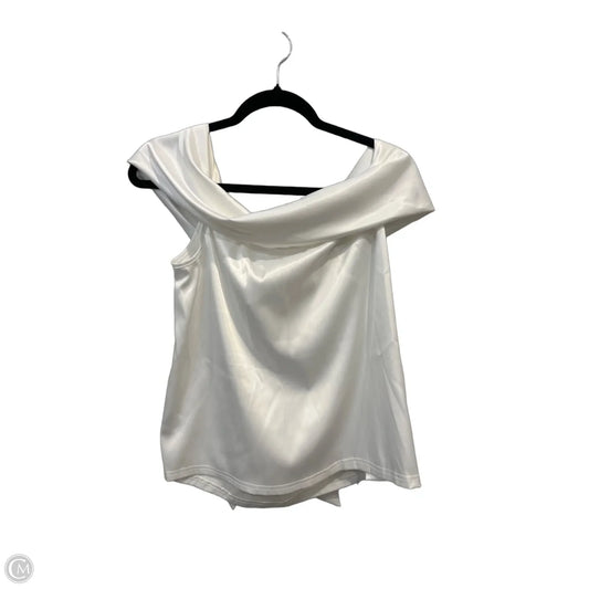 Top Sleeveless By Clothes Mentor In White, Size: L