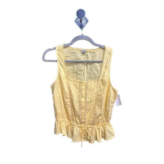 Top Sleeveless By Old Navy In Yellow, Size: Xs
