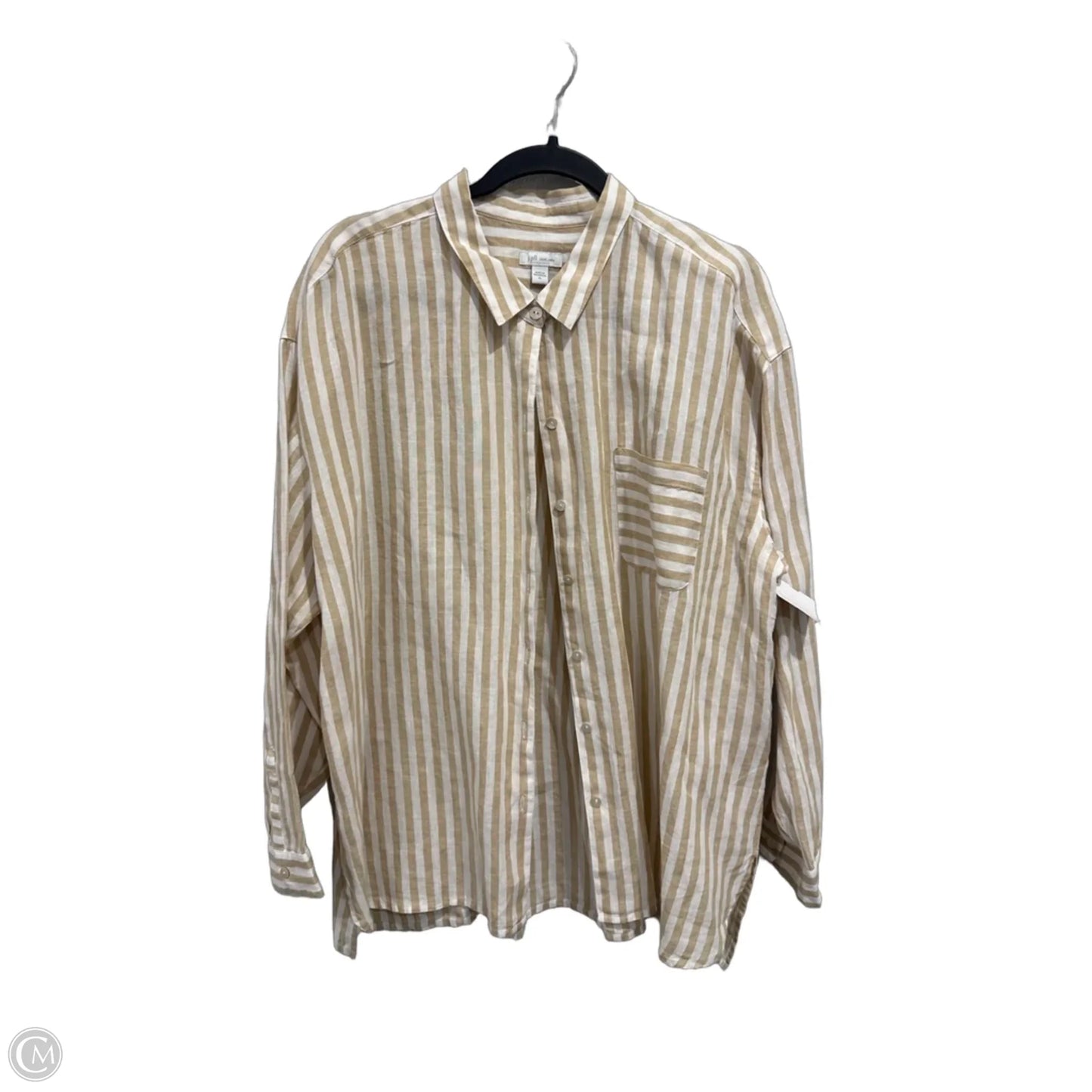 Top Long Sleeve By J. Jill In Striped Pattern, Size: Xl