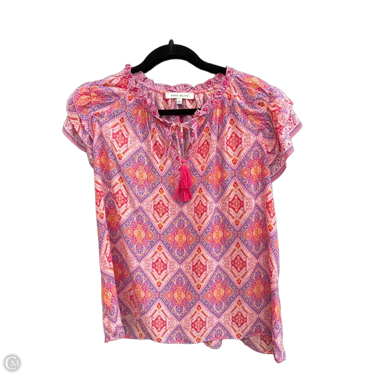 Top Sleeveless By Rose And Olive In Floral Print, Size: L