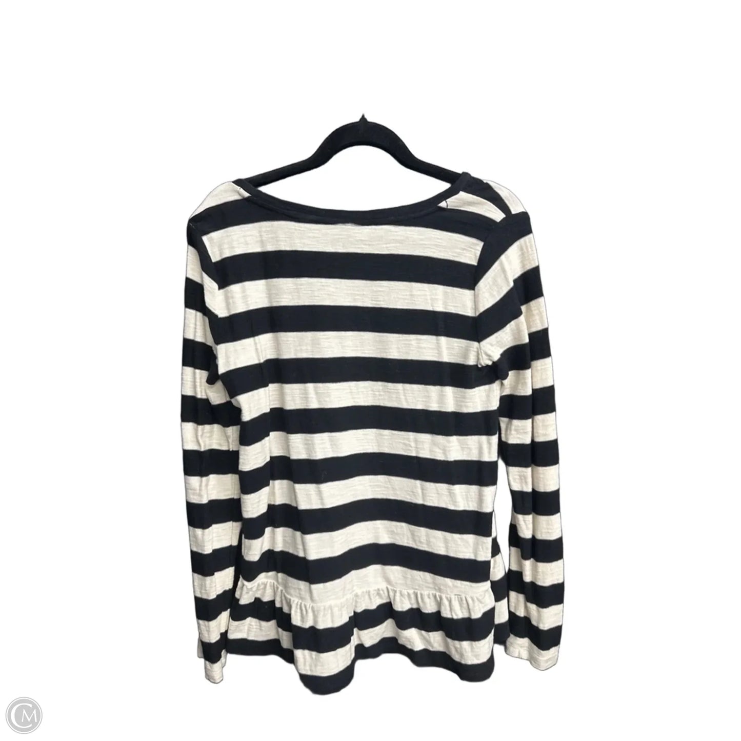 Top Long Sleeve By Loft In Striped Pattern, Size: S