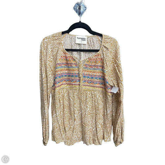 Top Long Sleeve By Savanna Jane In Floral Print, Size: S