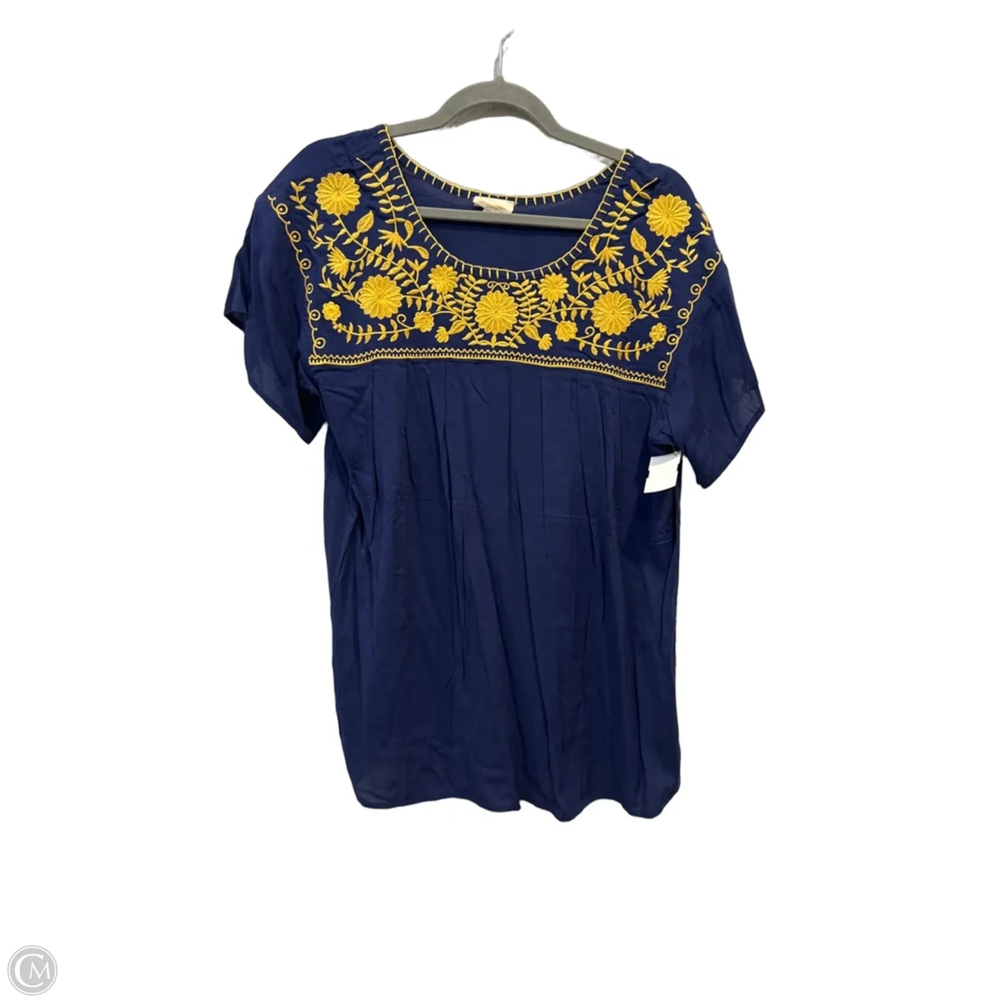 Top Short Sleeve By Clothes Mentor In Navy, Size: M
