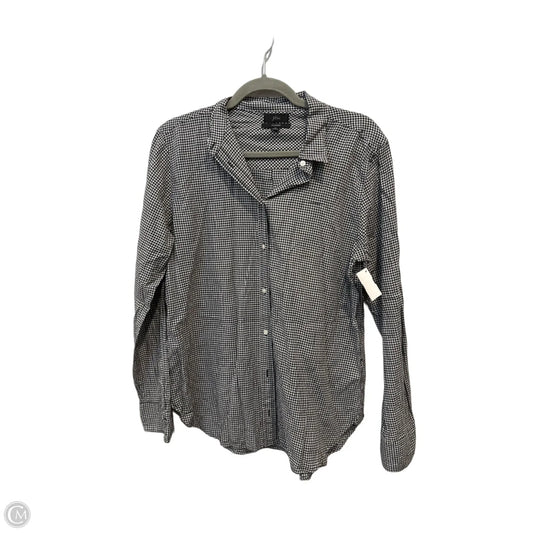 Top Long Sleeve By J. Crew In Checkered Pattern, Size: M