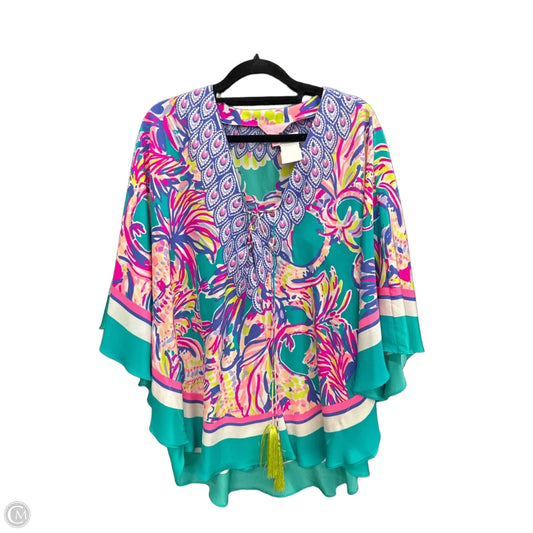 Top Short Sleeve Designer By Lilly Pulitzer In Multi-colored, Size: L
