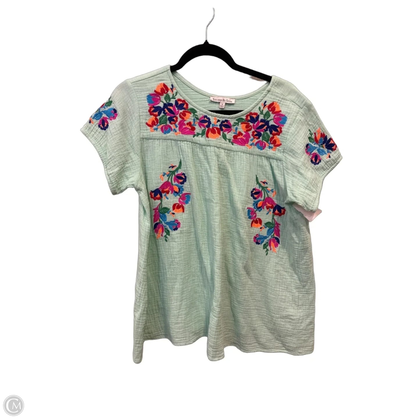 Top Short Sleeve By See And Be Seen In Blue, Size: S