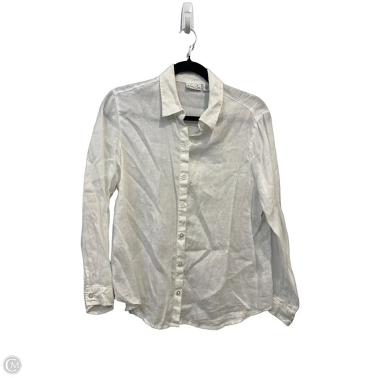 Top Long Sleeve By Kim Rogers In White, Size: Sp