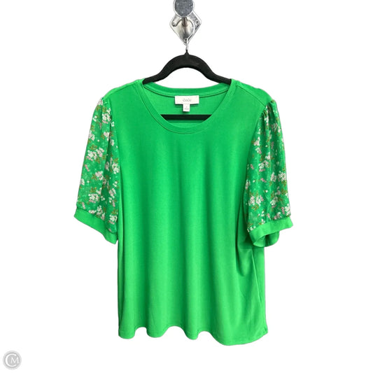 Top Short Sleeve By Cece In Green, Size: Xl
