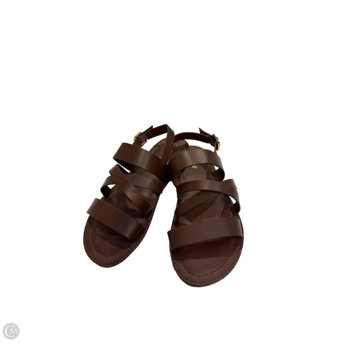 Sandals Flats By Bamboo In Brown, Size: 8