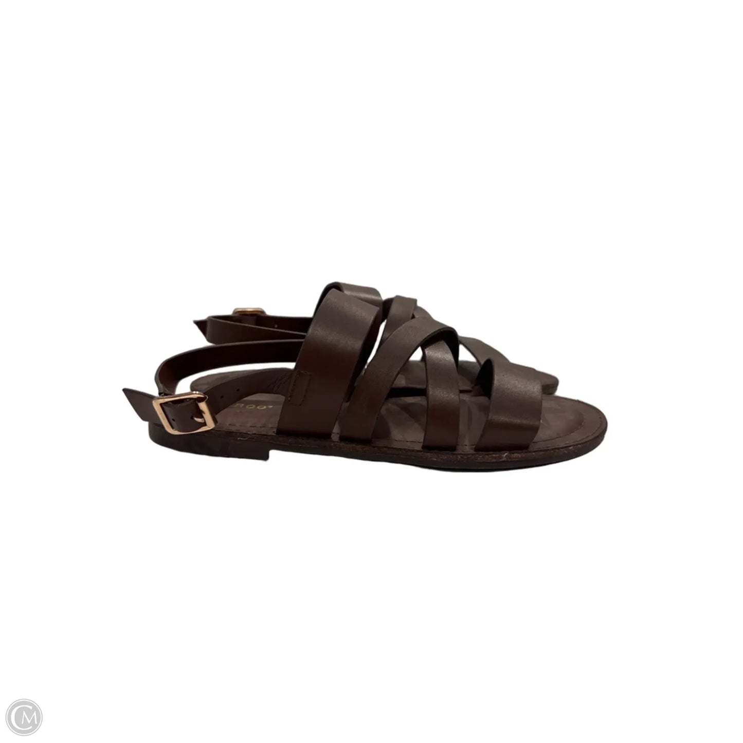 Sandals Flats By Bamboo In Brown, Size: 8