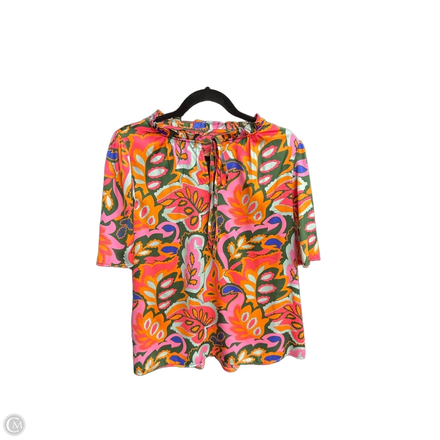 Top Short Sleeve By Clothes Mentor In Floral Print, Size: M