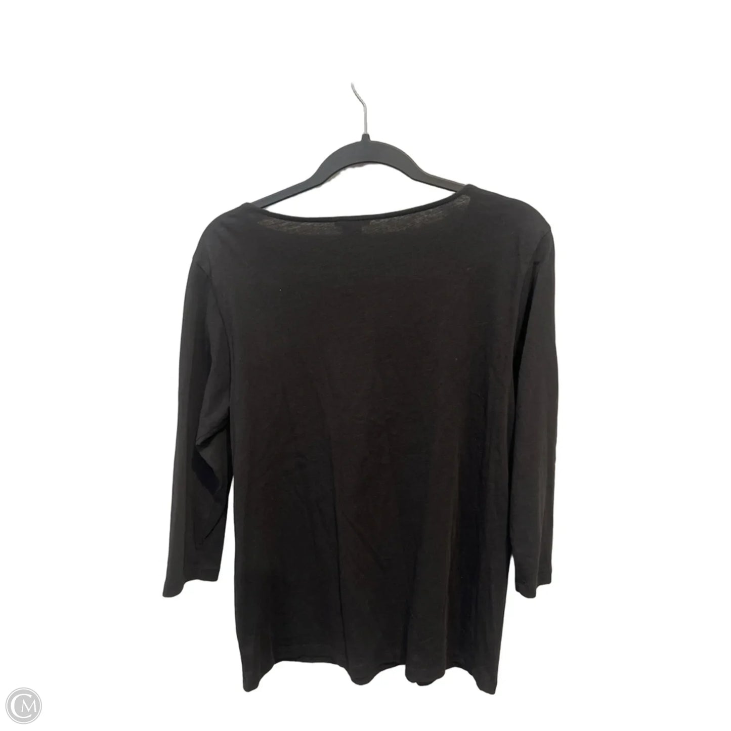 Top Long Sleeve By Theory In Black, Size: M