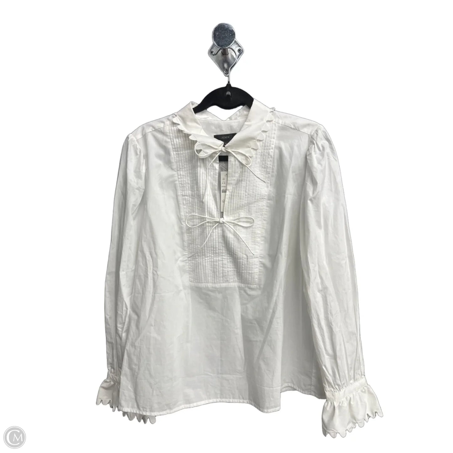 Top Long Sleeve By J. Crew In White, Size: L
