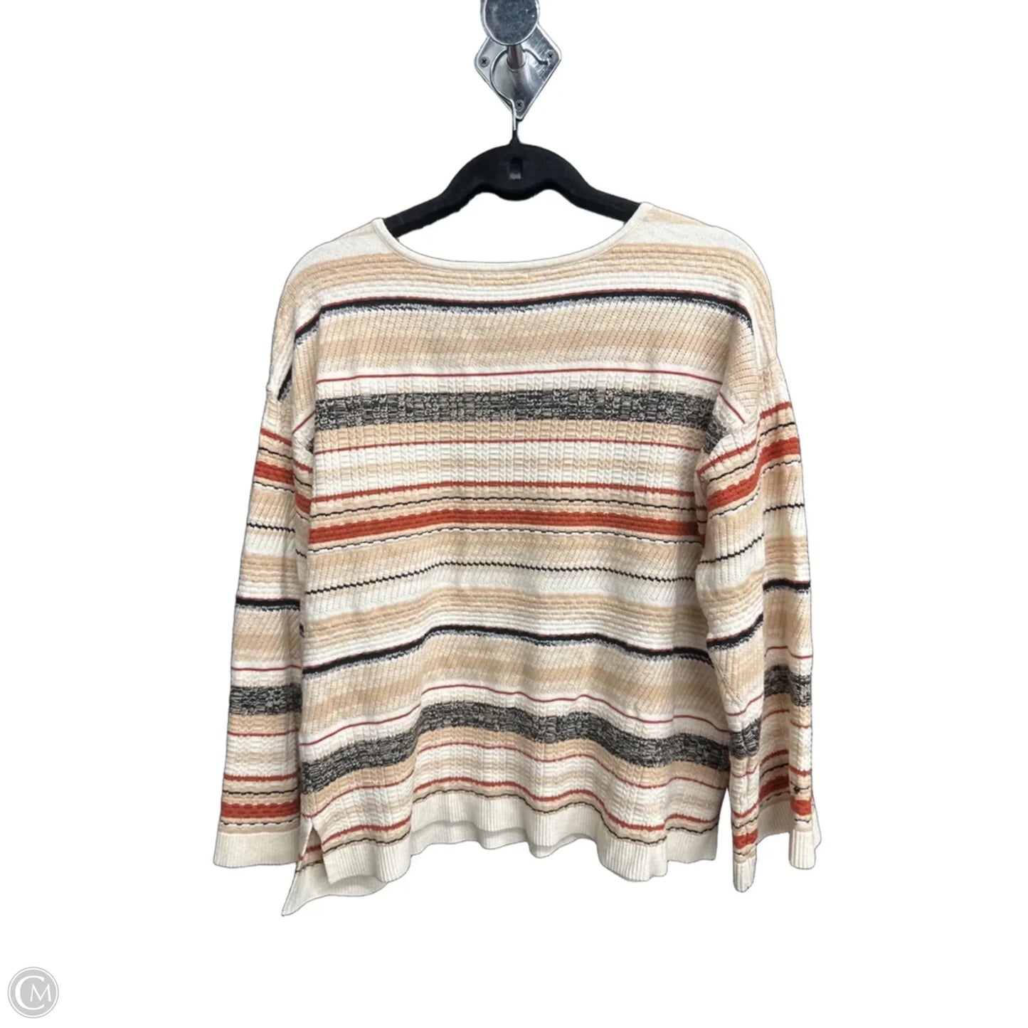Top Long Sleeve By Liverpool In Striped Pattern, Size: L