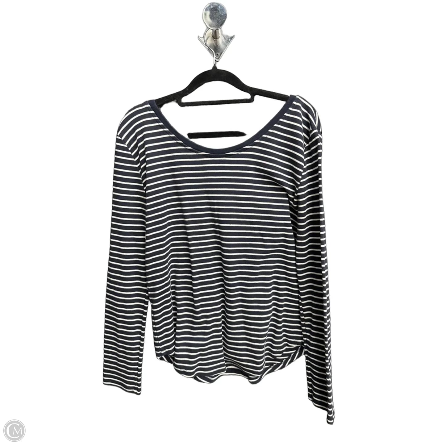 Top Long Sleeve By Loft In Striped Pattern, Size: M
