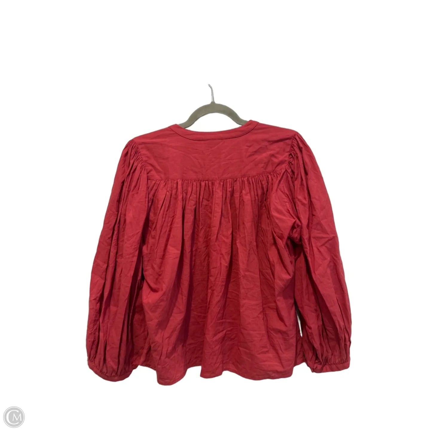 Top Long Sleeve By Universal Thread In Red, Size: M