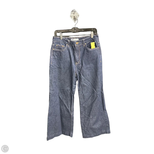 Jeans Wide Leg By Zara In Blue Denim, Size: 6
