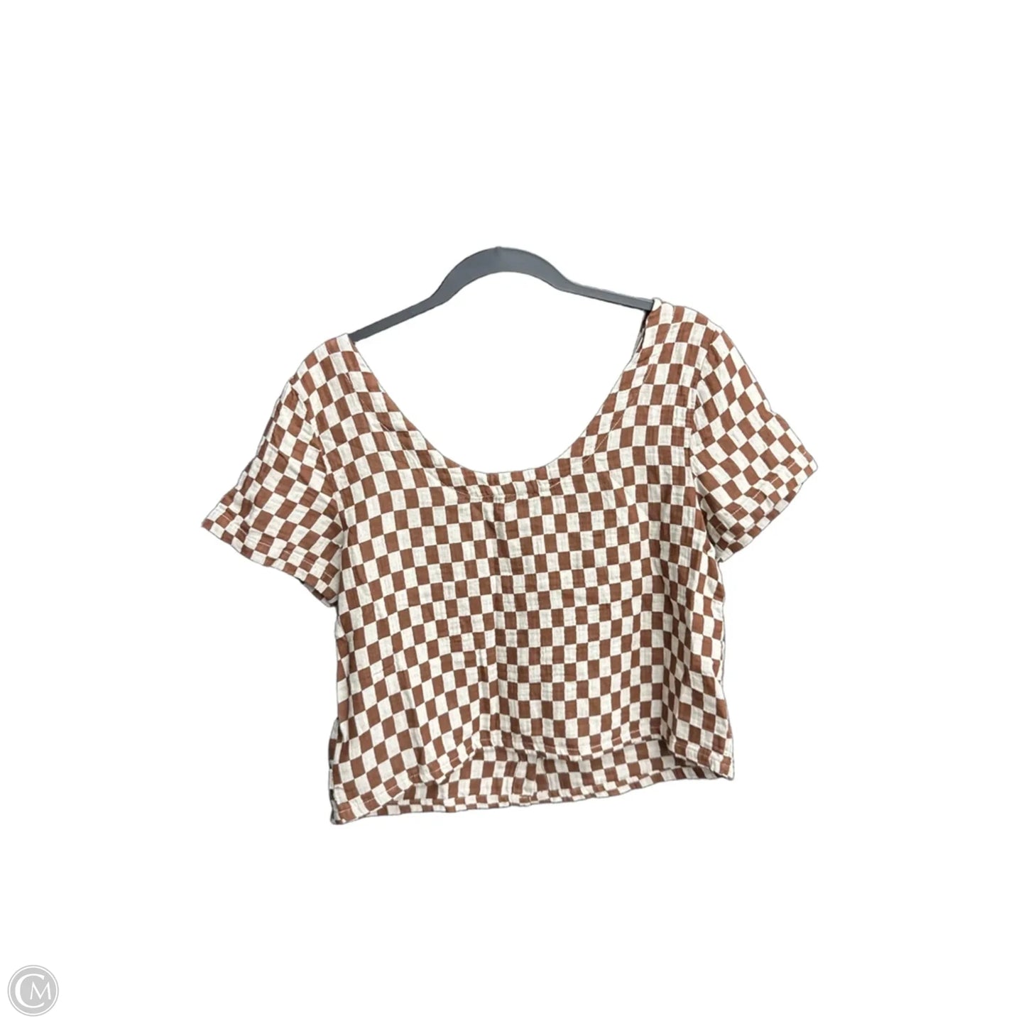 Top Short Sleeve By Brixton In Checkered Pattern, Size: S