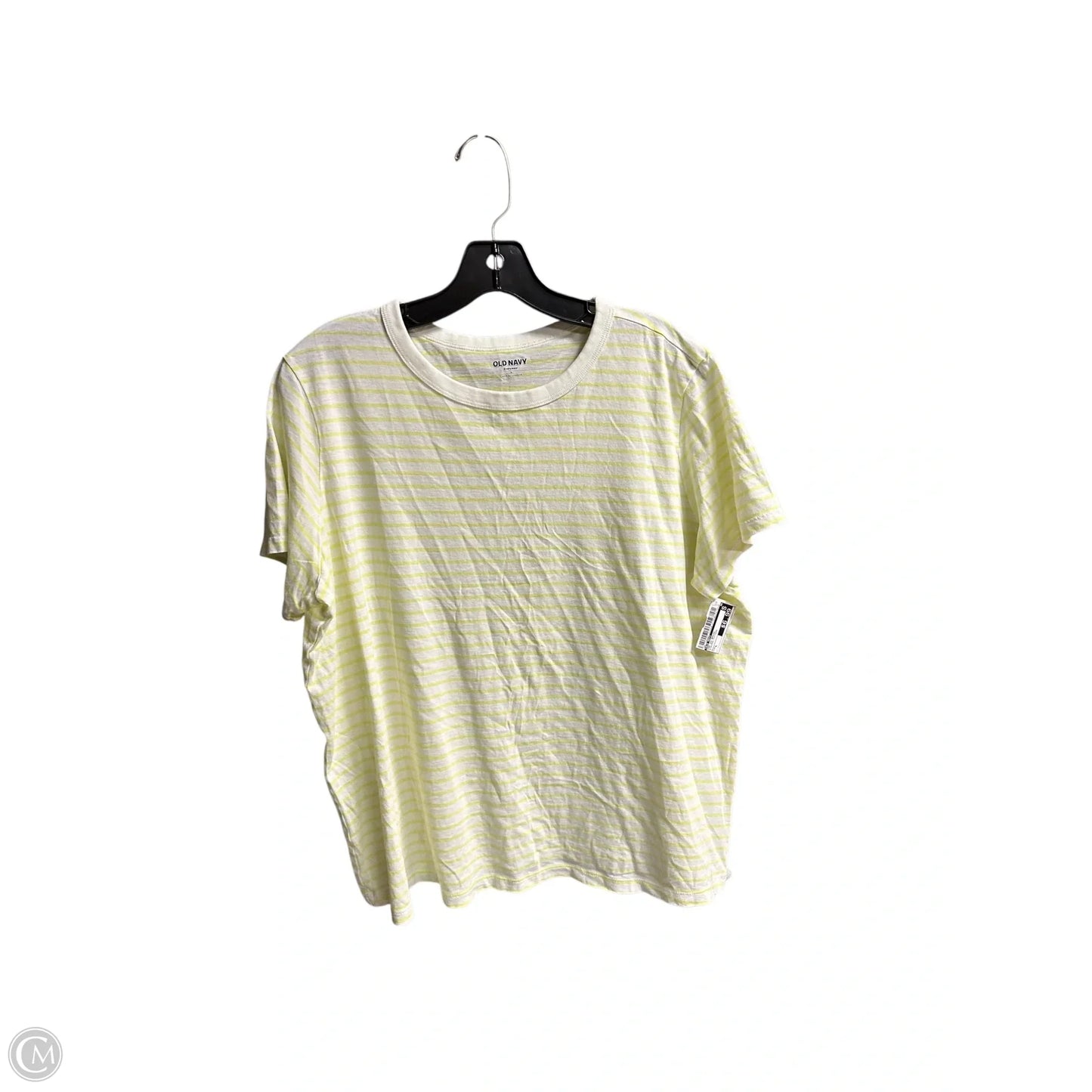 Top Short Sleeve Basic By Old Navy In Striped Pattern, Size: L