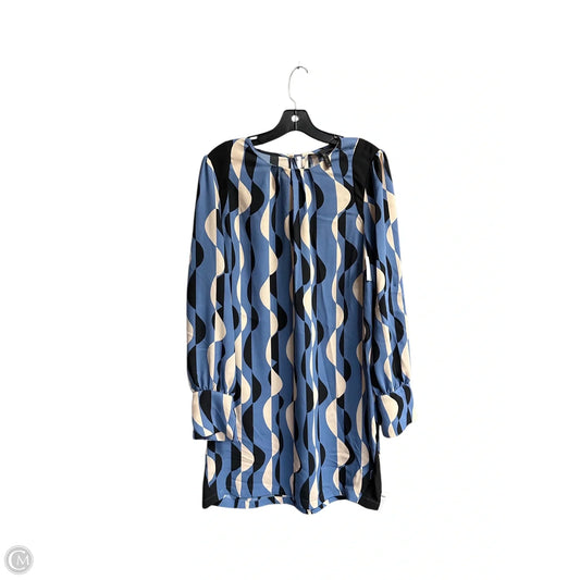 Dress Casual Short By Bcbgmaxazria In Blue & Tan, Size: M