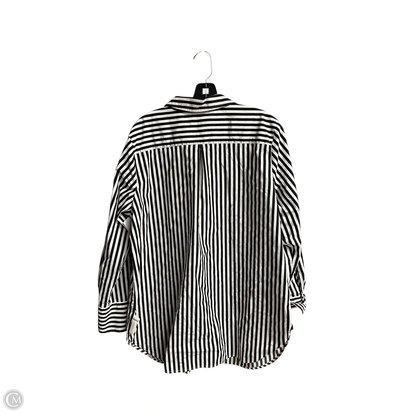 Top Long Sleeve By Talbots In Black & White, Size: Xl