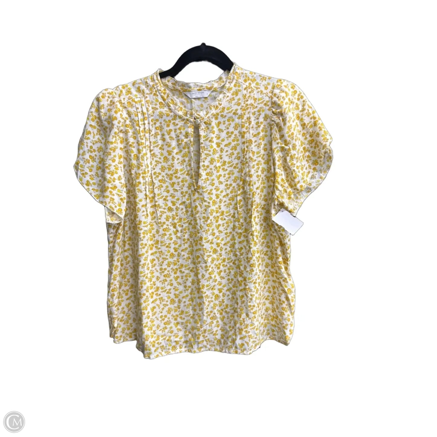 Blouse Short Sleeve By Lucky Brand In Floral Print, Size: M