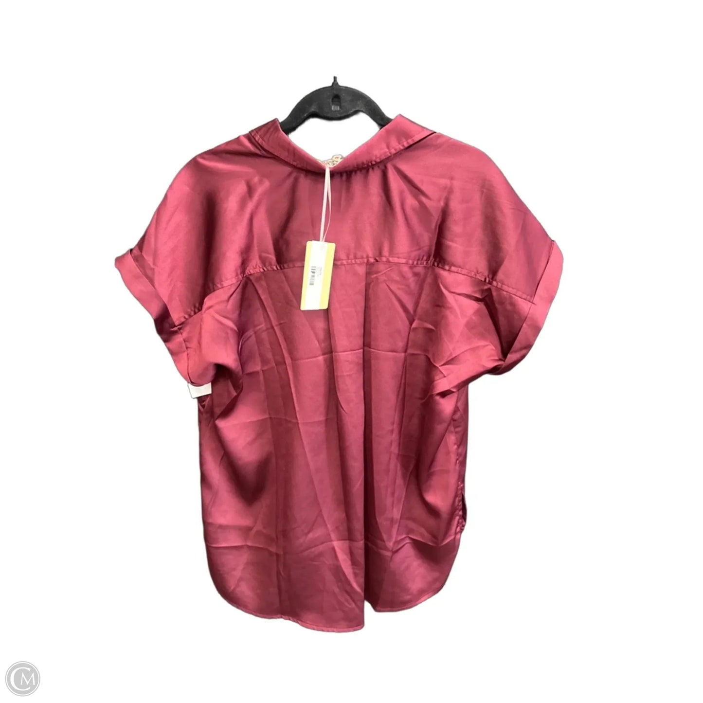 Top Short Sleeve By Entro In Maroon, Size: M
