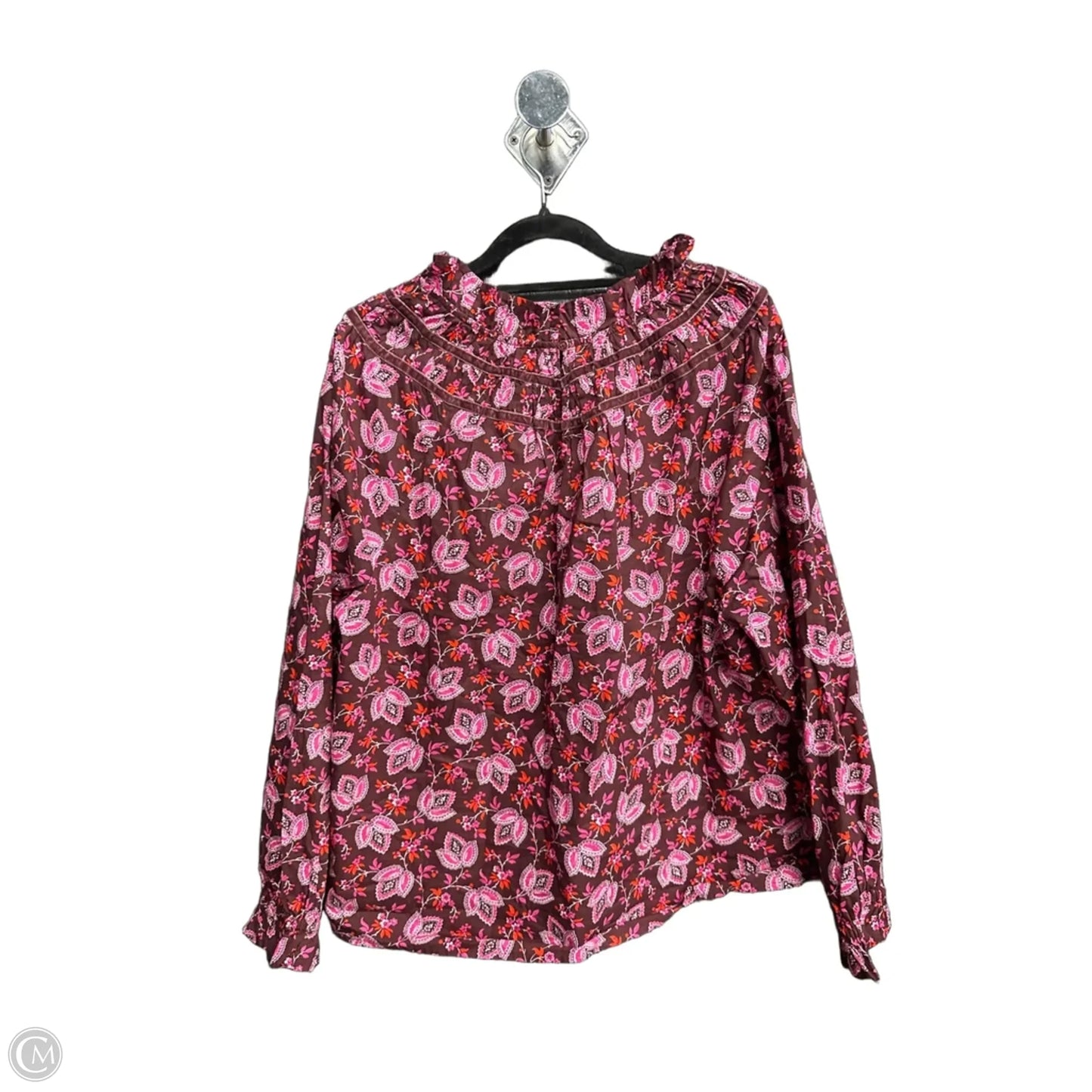Blouse Long Sleeve By Talbots In Paisley Print, Size: Xlp