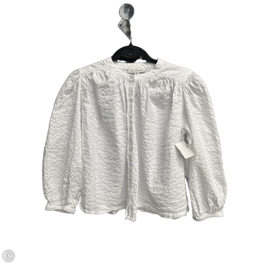 Blouse Long Sleeve By Free Assembly In White, Size: Xs
