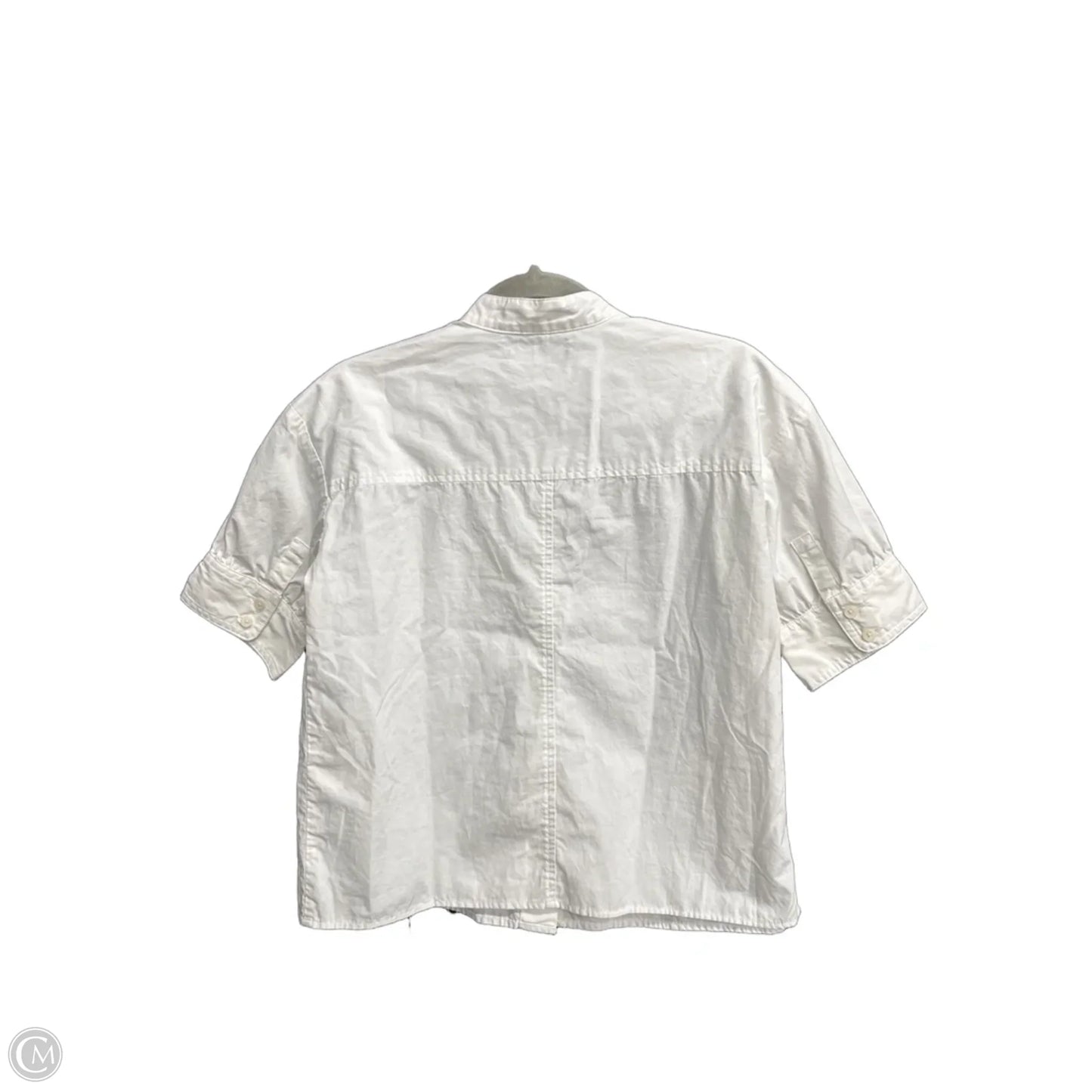 Top Short Sleeve By Banana Republic In White, Size: S