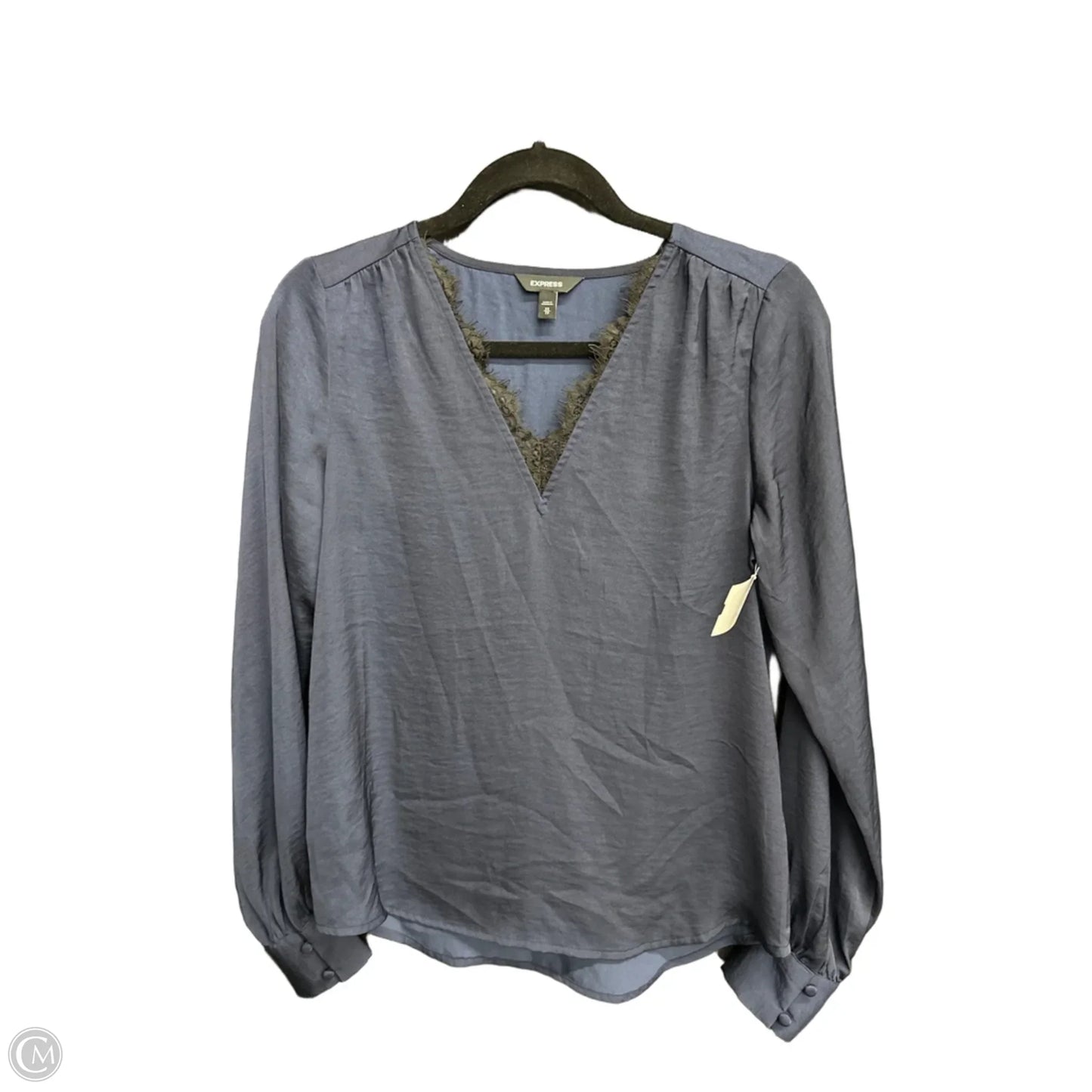 Top Long Sleeve By Express In Navy, Size: Xsp