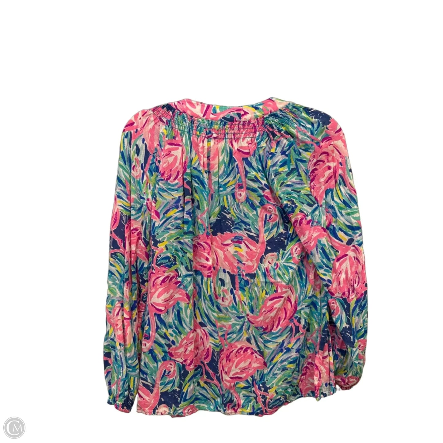 Top Long Sleeve Designer By Lilly Pulitzer In Tropical Print, Size: S