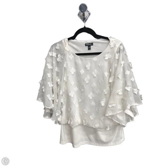 Top Short Sleeve By Clothes Mentor In White, Size: L
