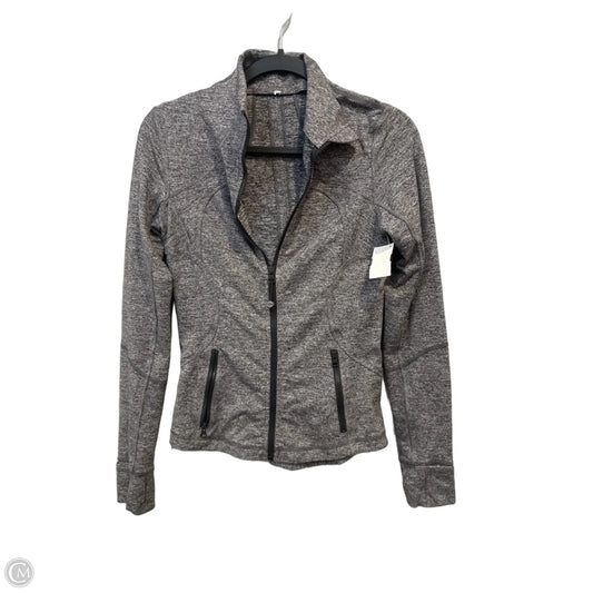 Athletic Jacket By Lululemon In Grey, Size: Xs