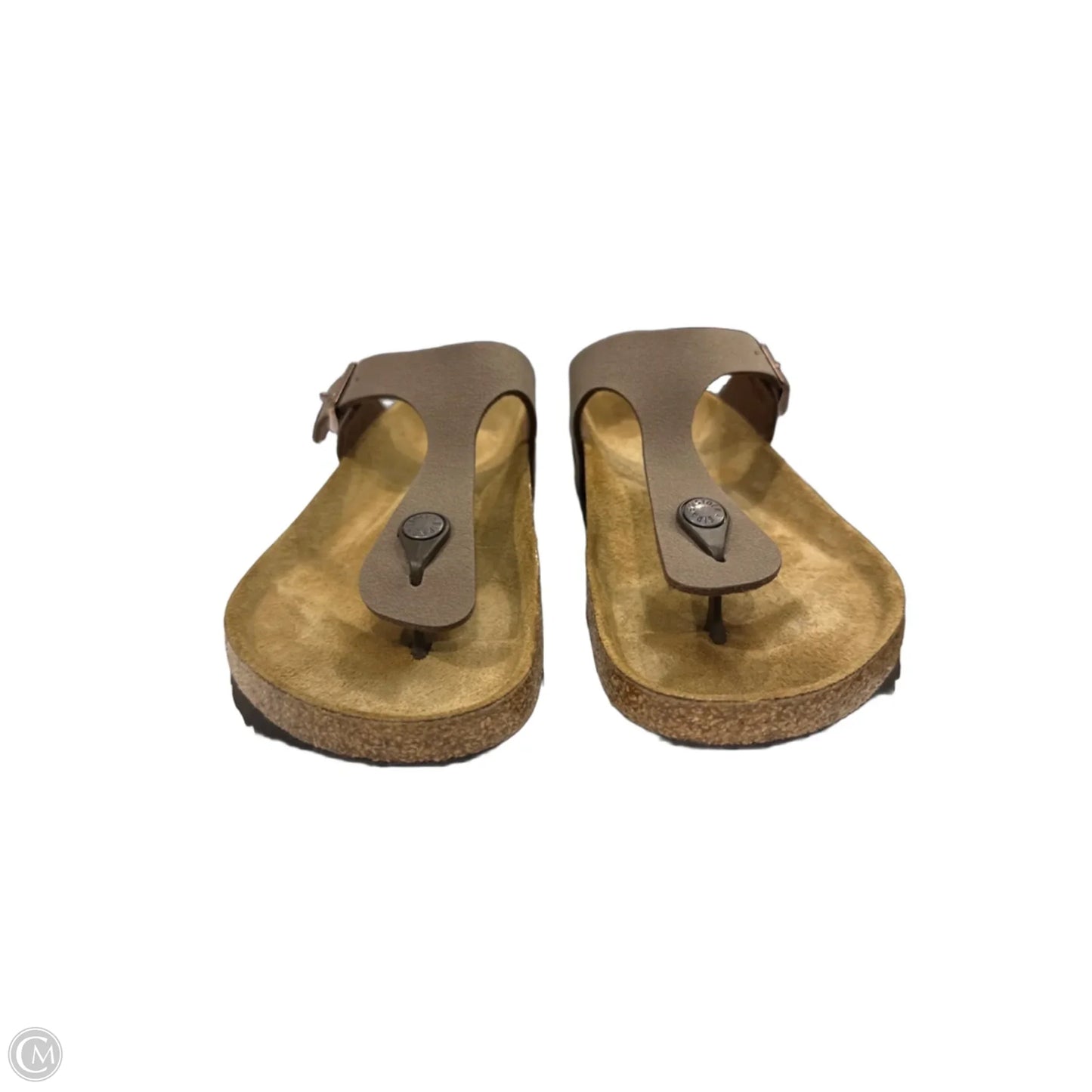 Sandals Flip Flops By Birkenstock In Brown, Size: 8.5
