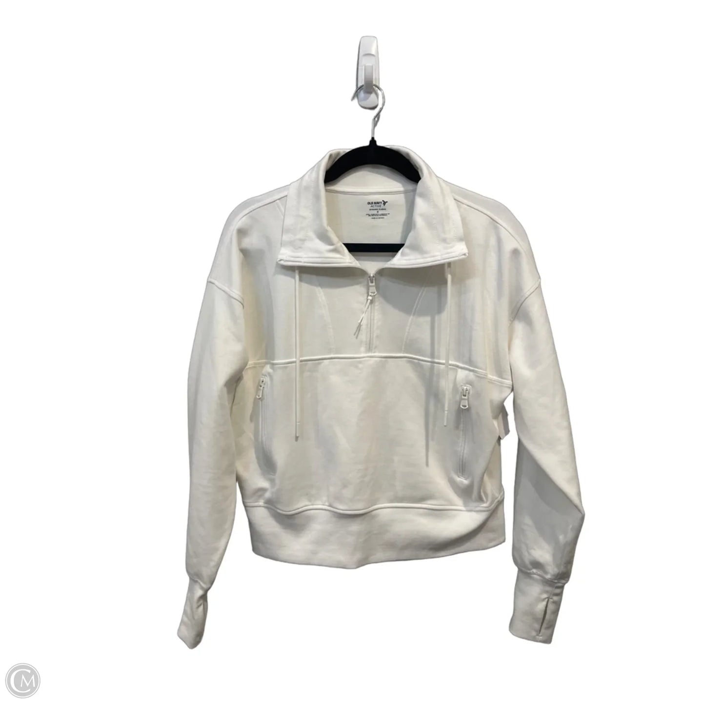 Athletic Sweatshirt Collar By Old Navy In White, Size: M