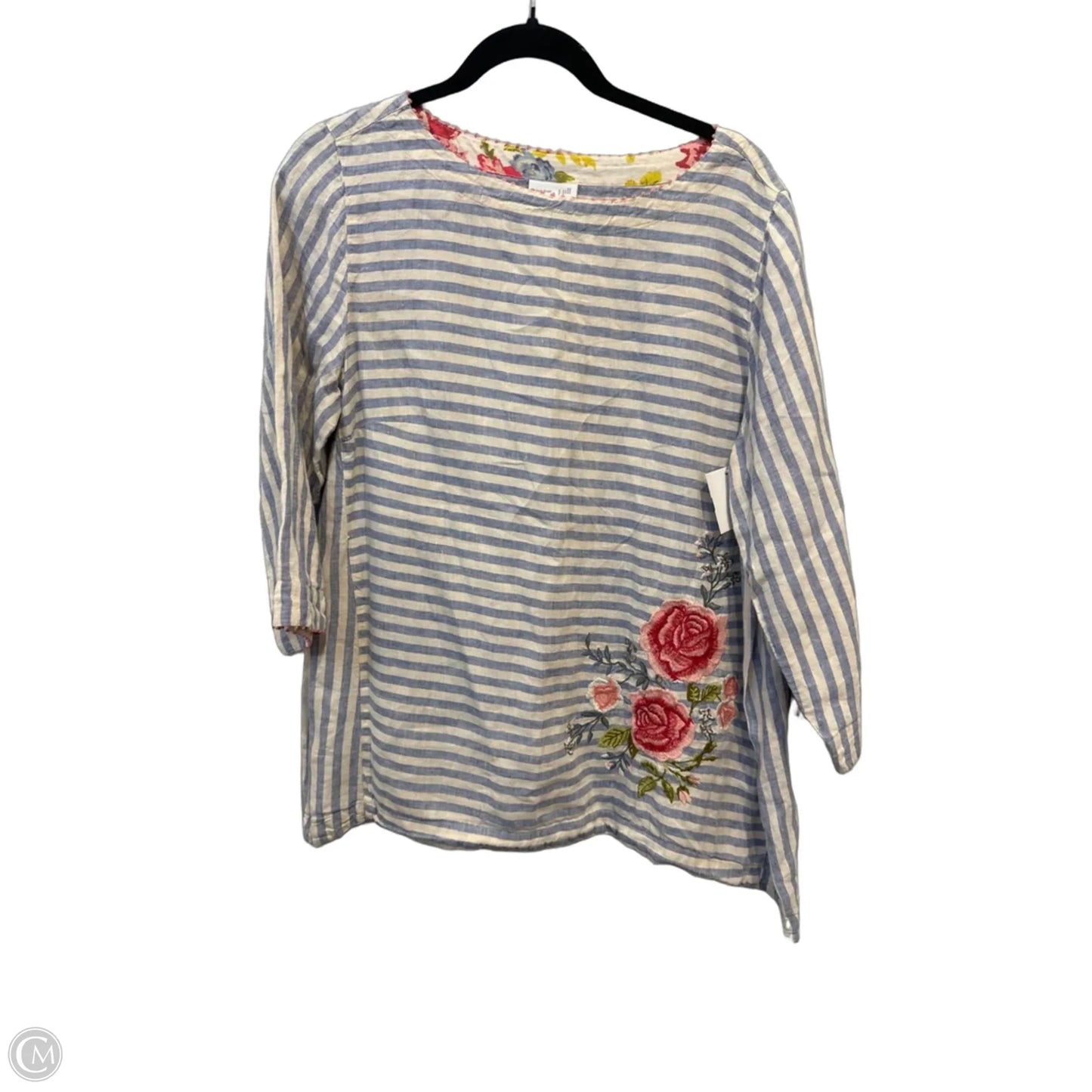Tunic Long Sleeve By J. Jill In Striped Pattern, Size: L