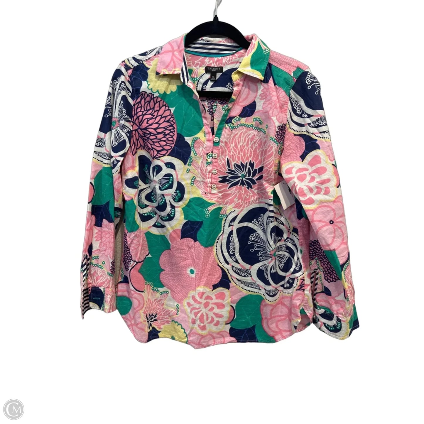 Top Long Sleeve By Talbots In Floral Print, Size: Mp