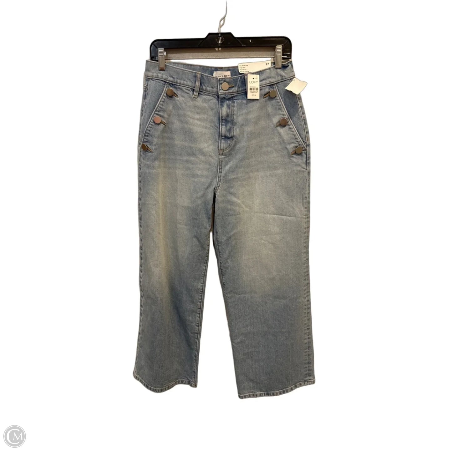 Jeans Wide Leg By Loft In Blue Denim, Size: 4