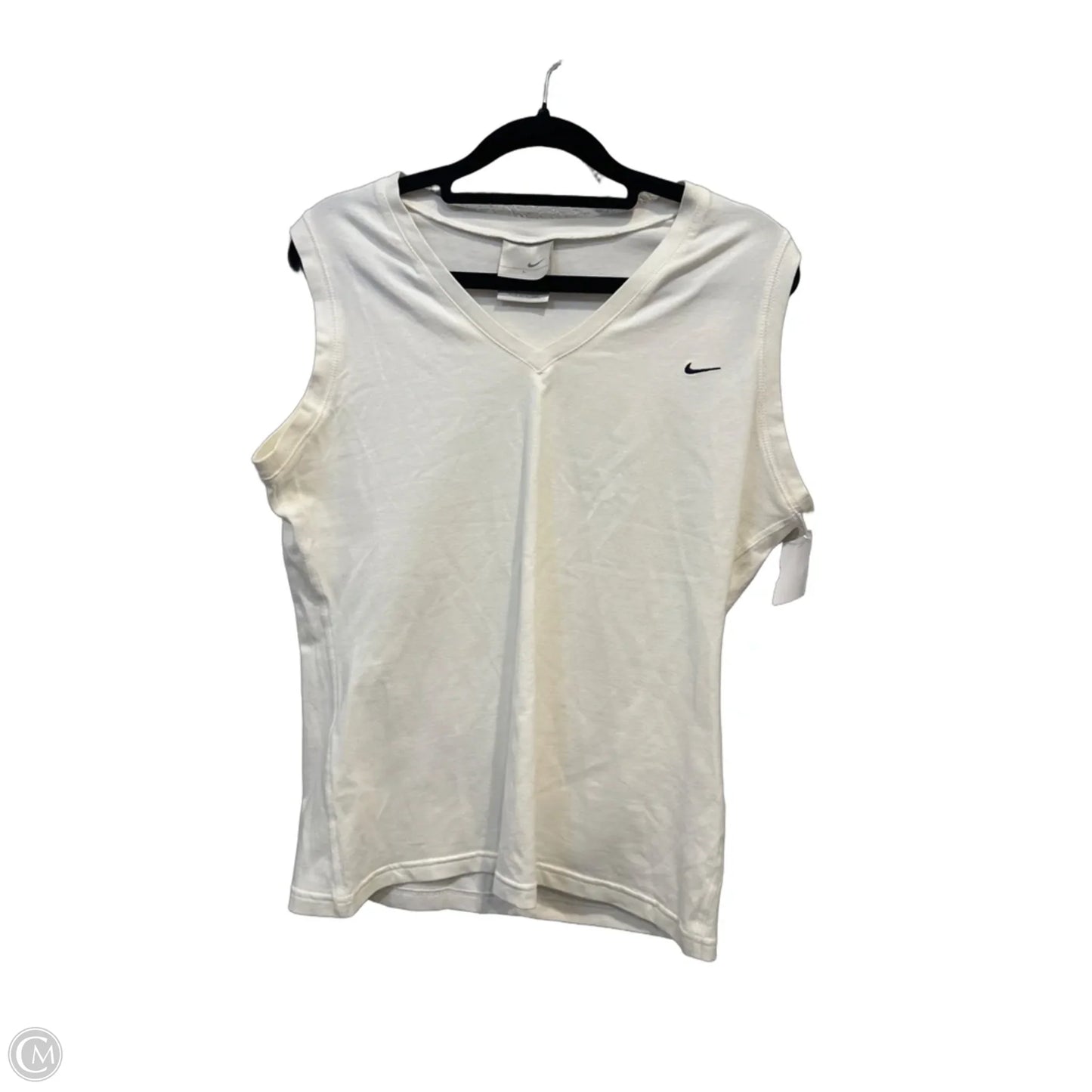 Athletic Tank Top By Nike Apparel In White, Size: L