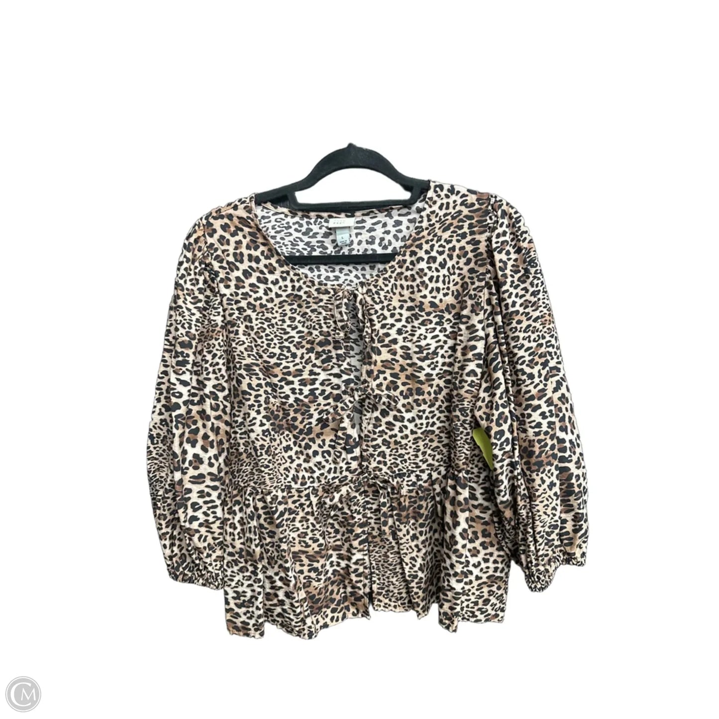 Blouse Long Sleeve By A New Day In Animal Print, Size: L
