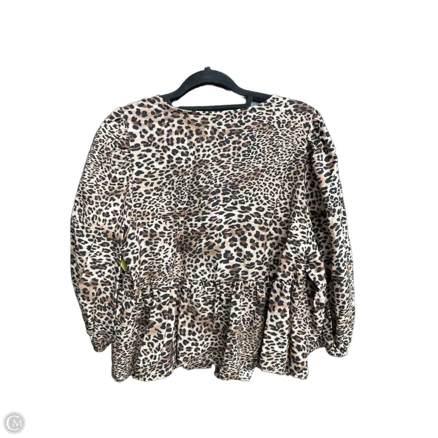 Blouse Long Sleeve By A New Day In Animal Print, Size: L