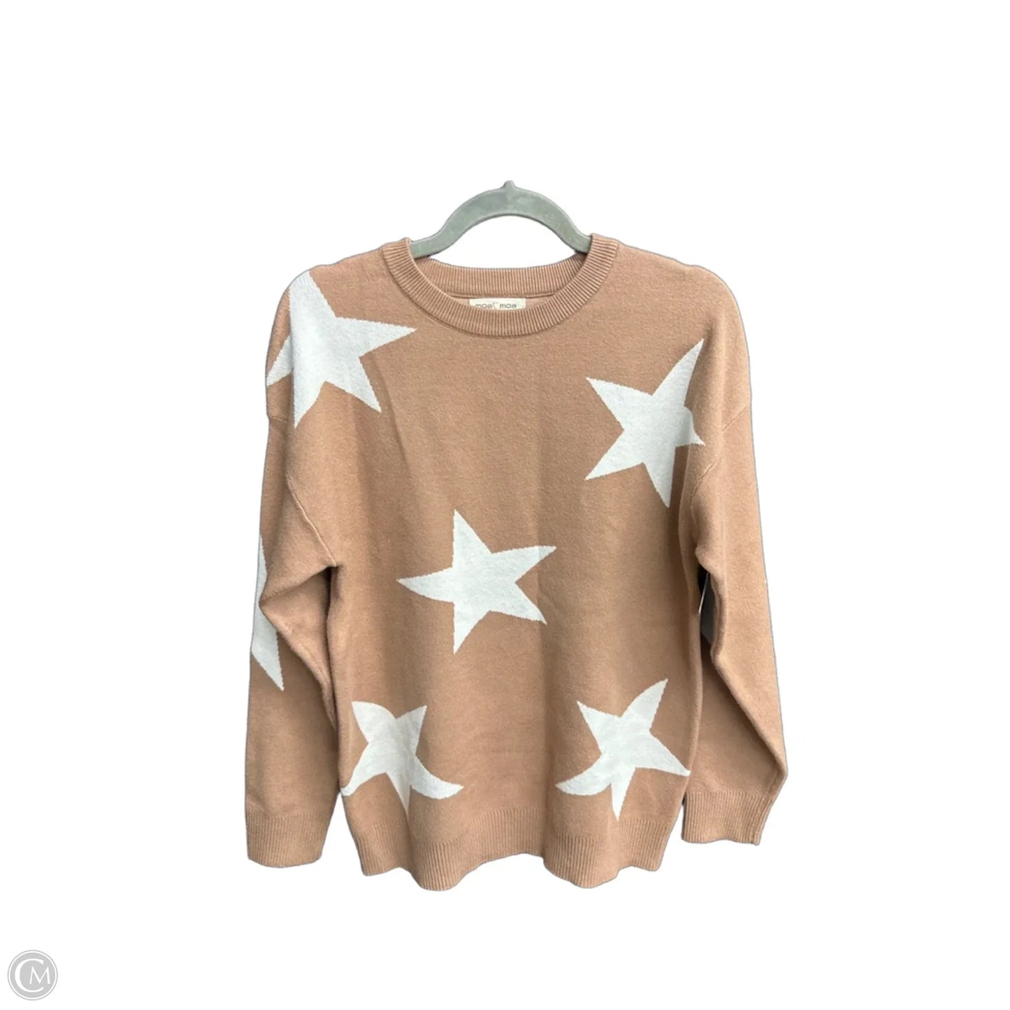 Sweatshirt Crewneck By Moa Moa In Brown & White, Size: M