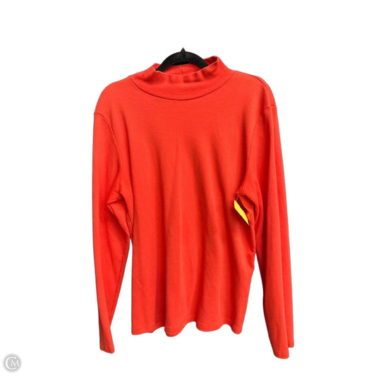 Top Long Sleeve By St Johns Bay In Orange, Size: Xl