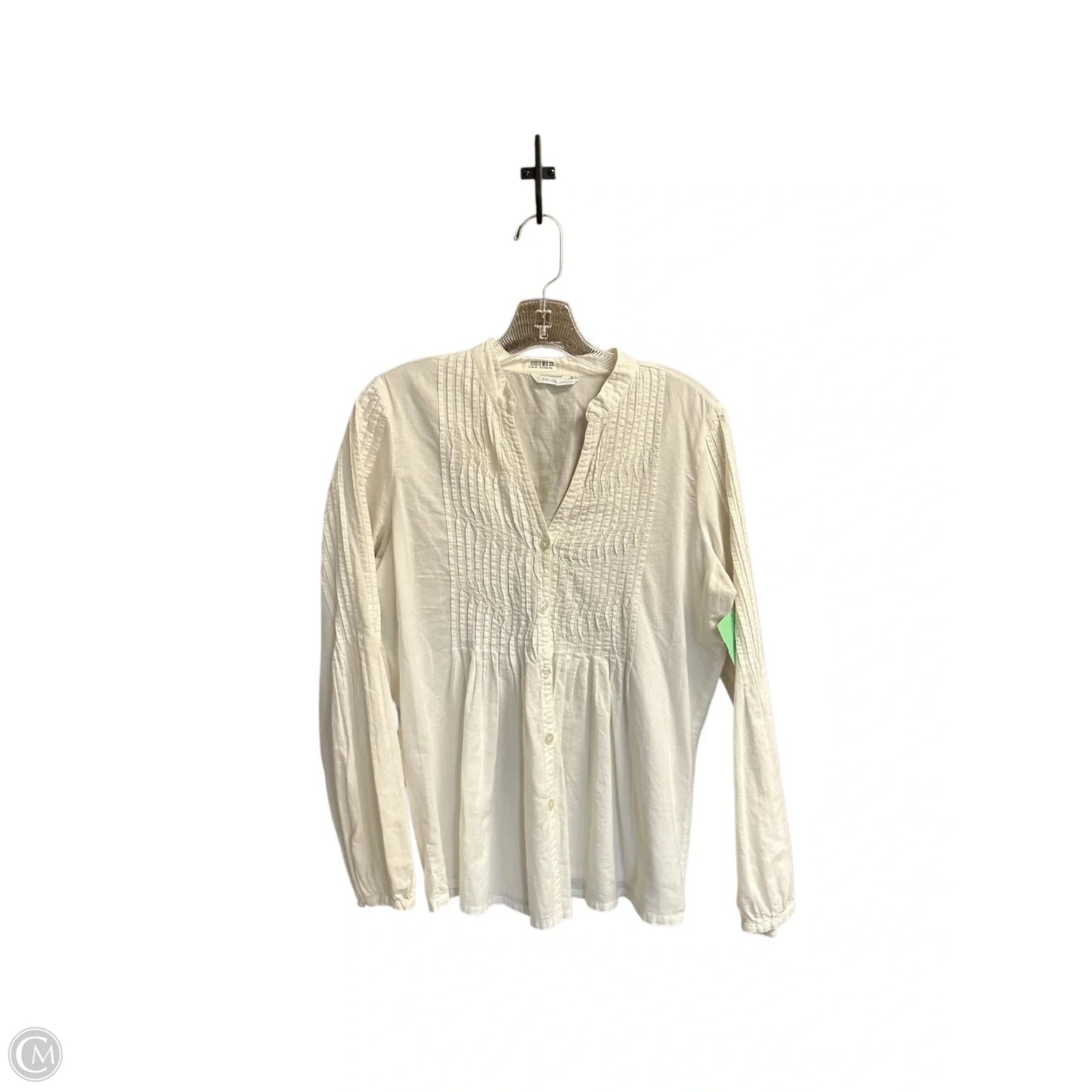 Top Long Sleeve By Izod In White, Size: M