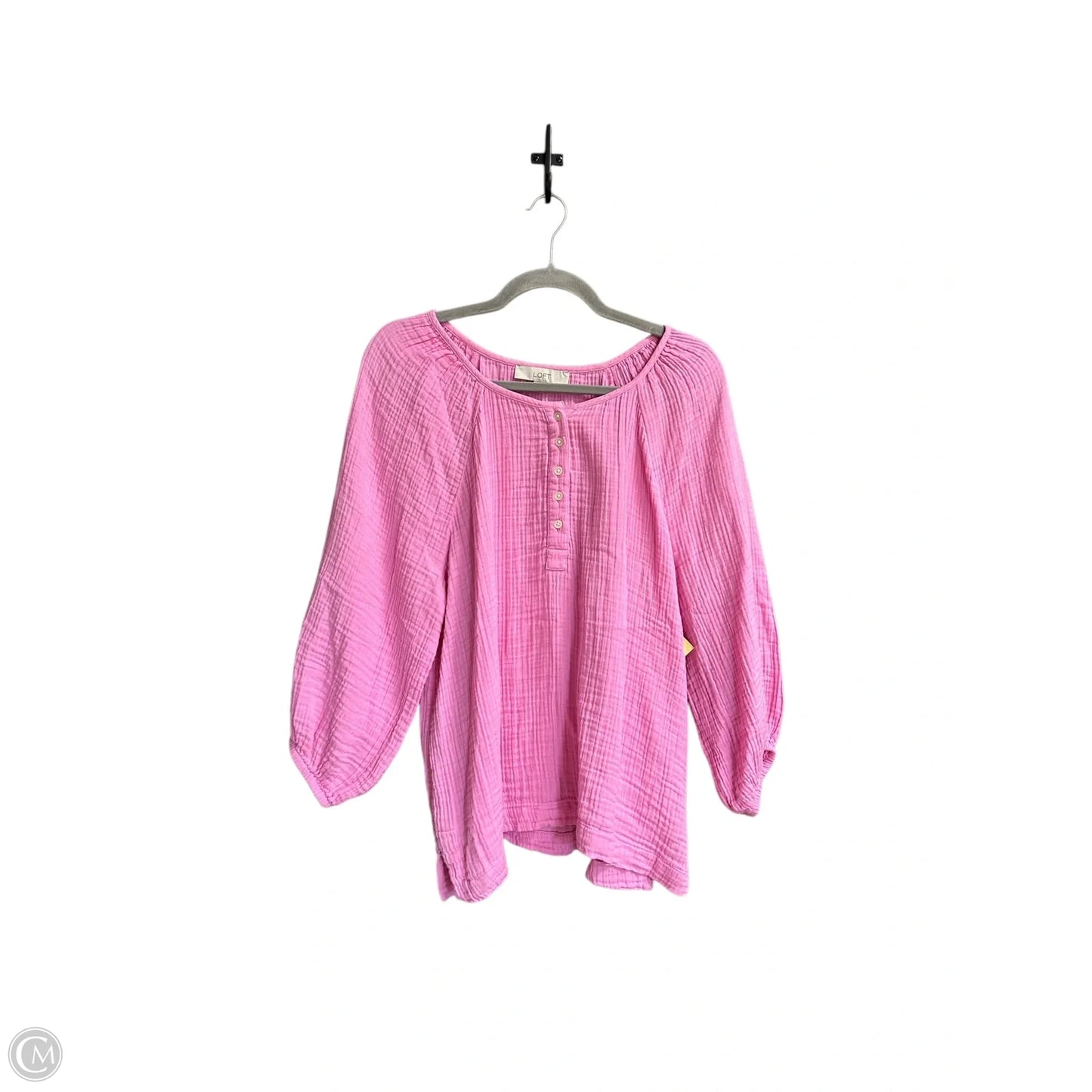 Top Long Sleeve By Loft In Pink, Size: L