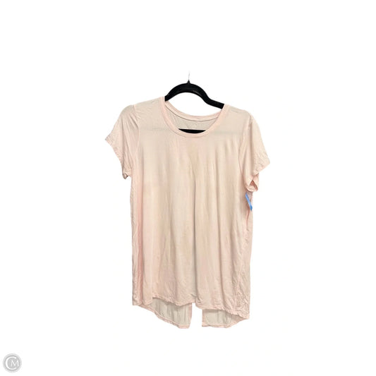 Athletic Top Short Sleeve By Lululemon In Pink, Size: S
