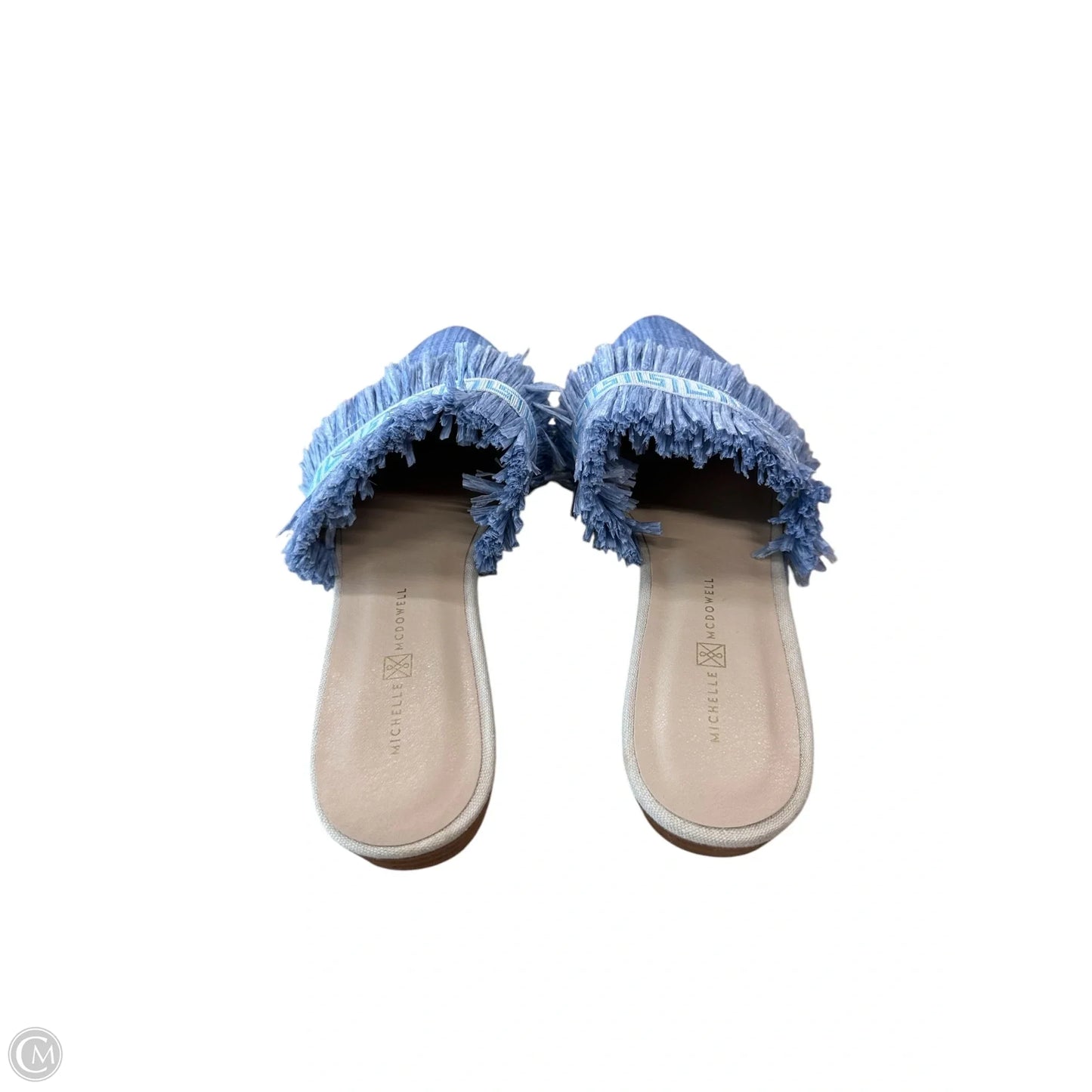 Shoes Flats By Michelle Mcdowell In Blue & Cream, Size: 9