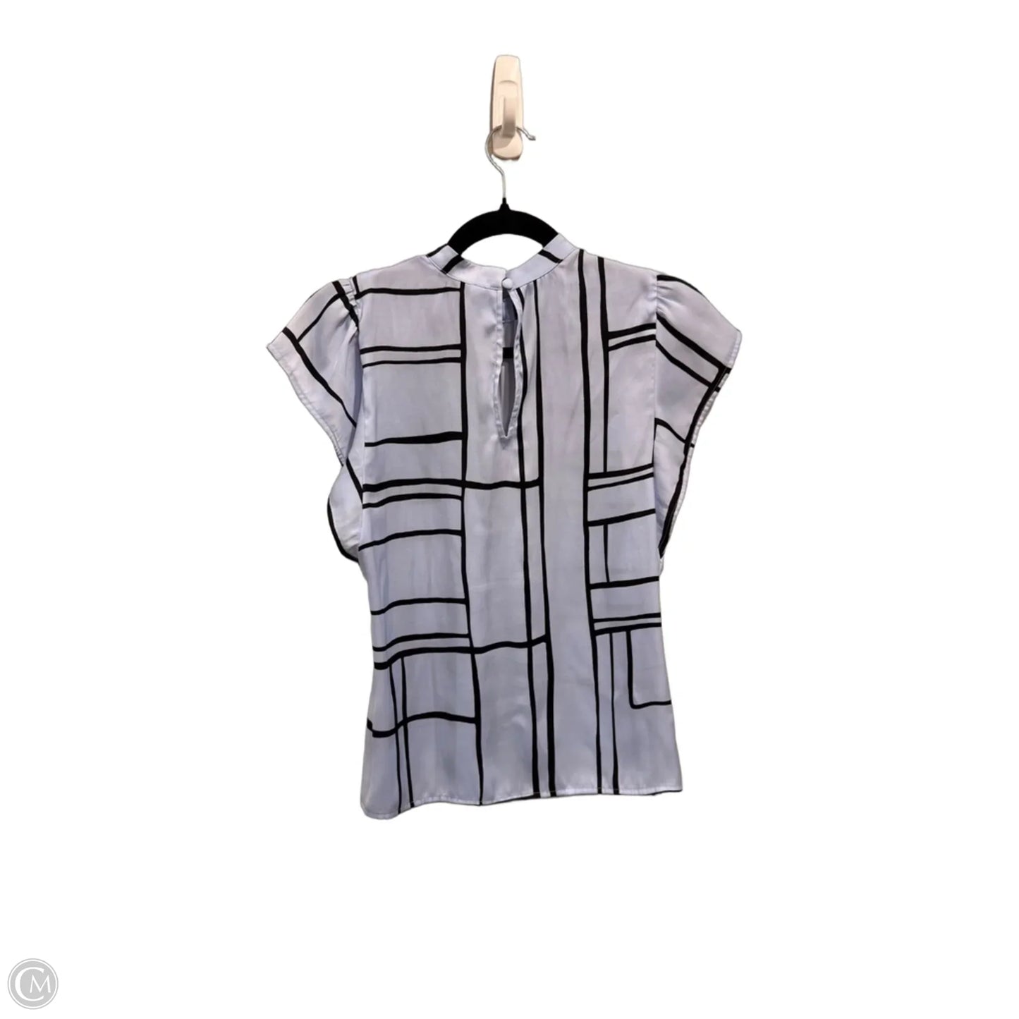 Blouse Sleeveless By Nine West In Black & Blue, Size: Xs